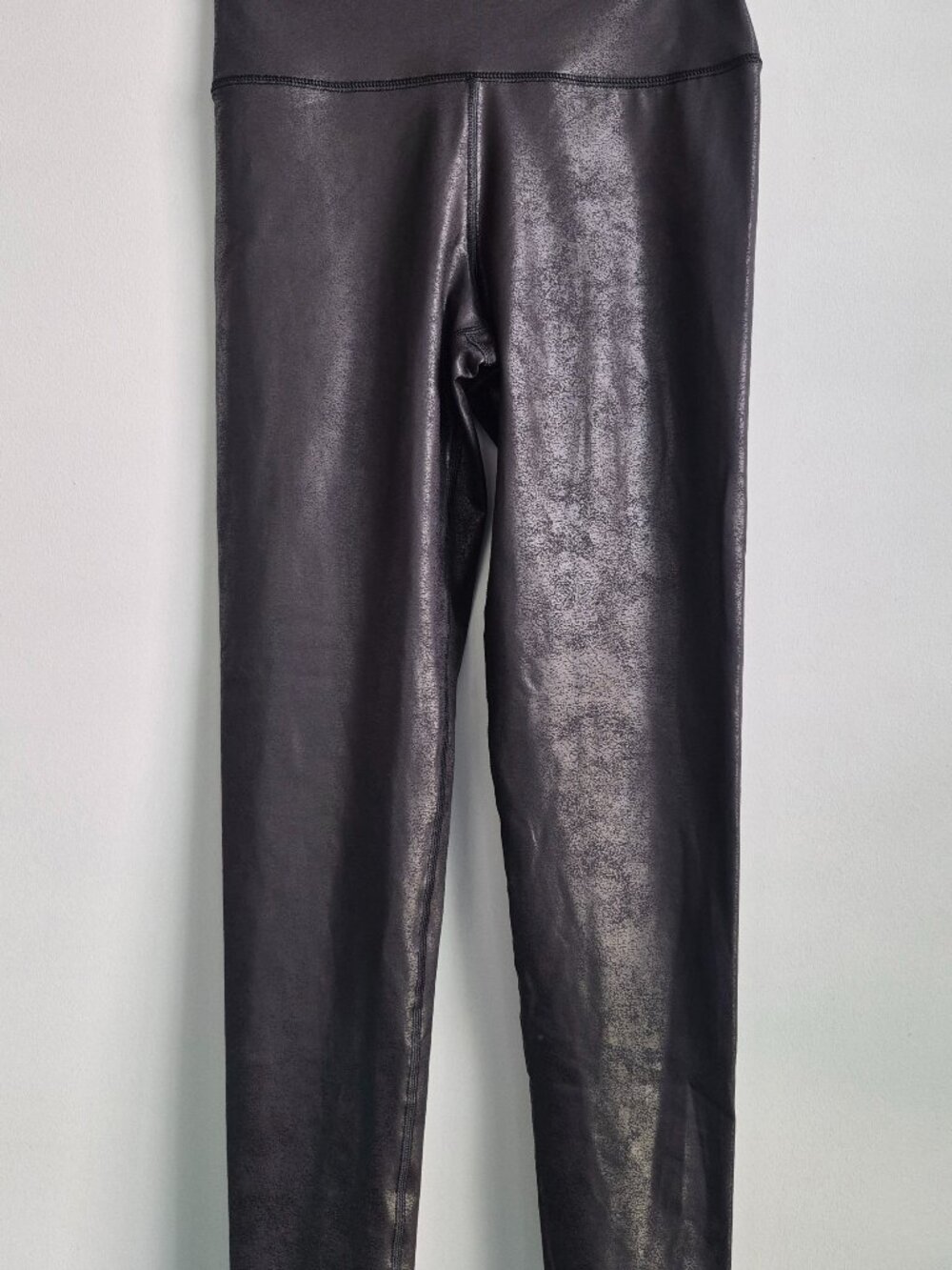 Aerie Chill Play Move Faux Leather Leggings Women’s Medium Black High Waist